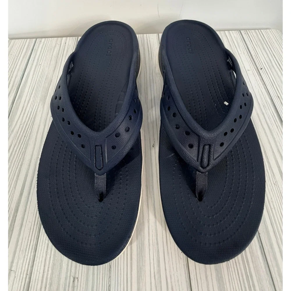 Crocs Classic All Terrain Iconic Comfort Flip Flop In Blue Men's Size 8